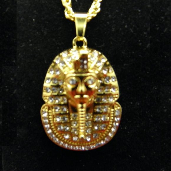 Unisex Iced Out Egyptian Pharaoh Pendant - Picture 5 of 10